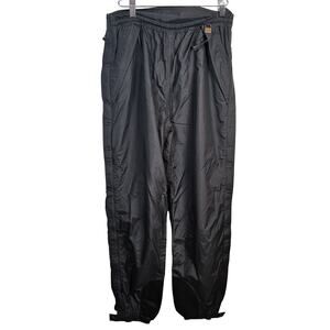 Helly Hansen Waterproof Helly Tech Snow Ski Pants Medium Zippers Y2K Black Gold